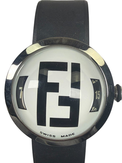 Fendi 8010L White Bubble Face Rubber Strap