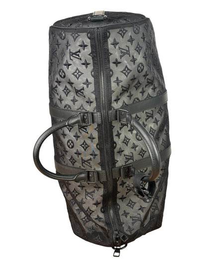Louis Vuitton x Virgil Abloh Black Leather Trim Monogram Keepall 50