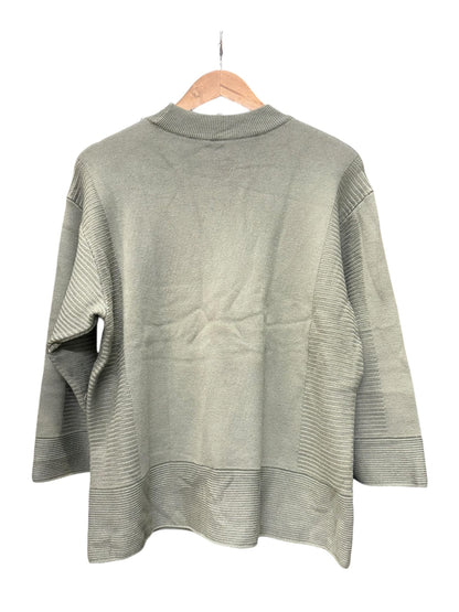 Issey Miyake Pleats Please Green Ribbed Knit Sweater