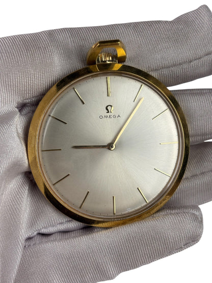 Omega Silver Stick Dial Pocket Watch 1970's