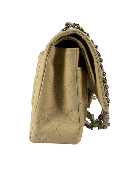Chanel Beige Quilted Caviar Double Flap 2009