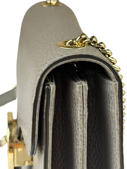 Gucci Grey Calfskin Interlocking Small G Shoulder Bag