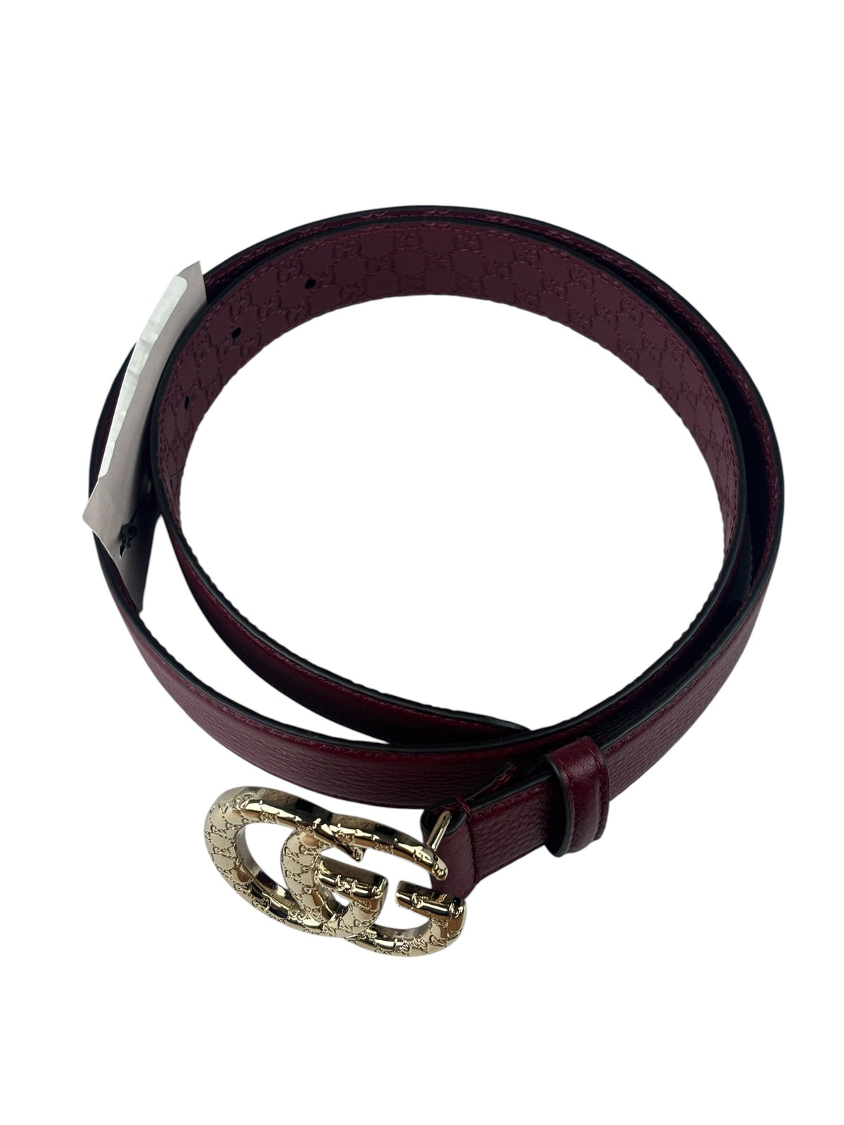 Gucci Burgundy GG Marmont Leather Belt