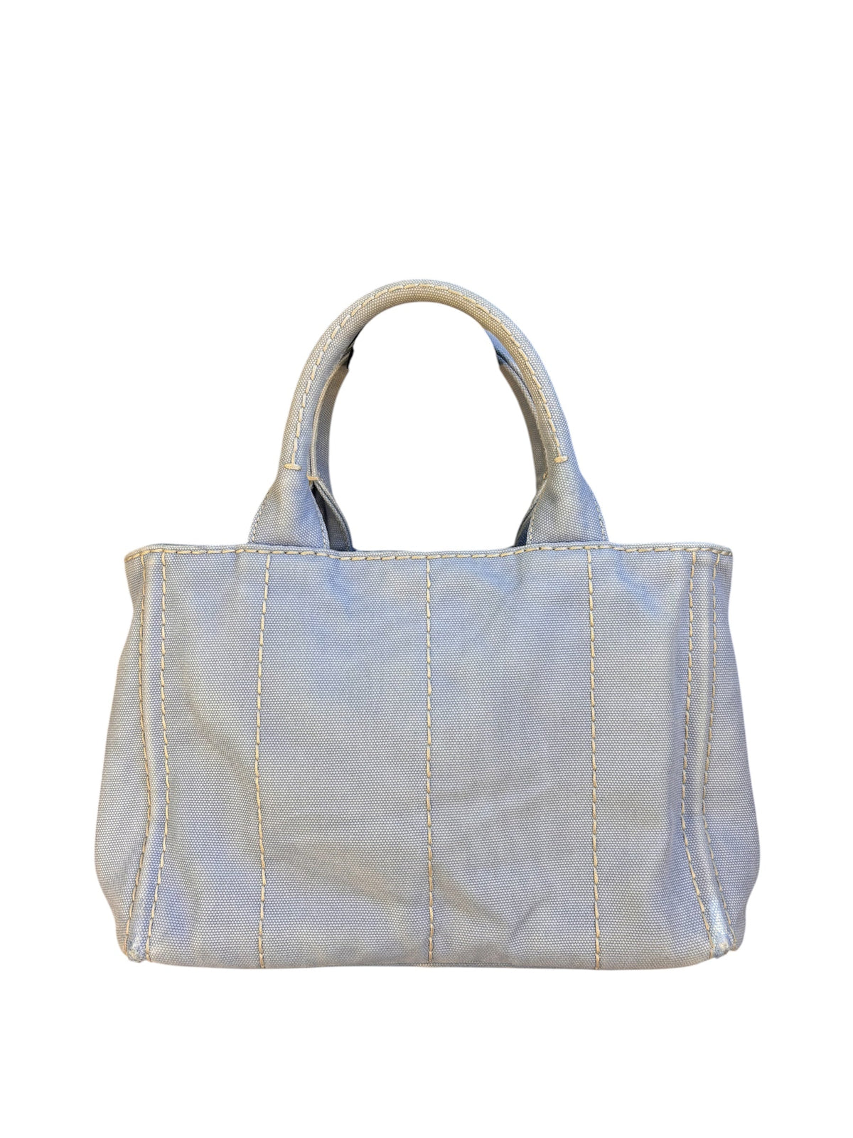 Prada Light Blue Canapa Canvas Two-Way Tote