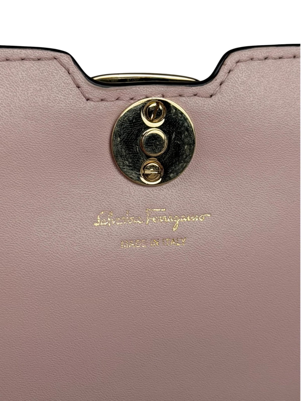Salvatore Ferragamo Pink/Black Striped Crossbody Bag