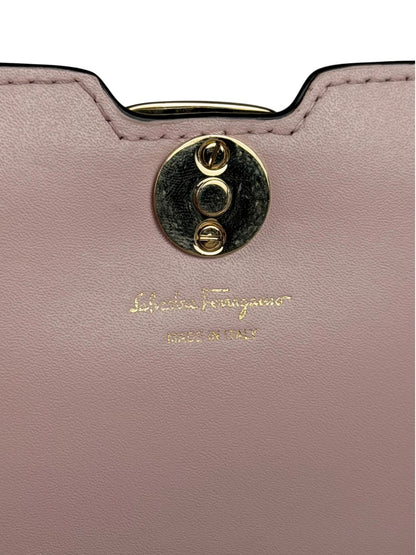Salvatore Ferragamo Pink/Black Striped Crossbody Bag