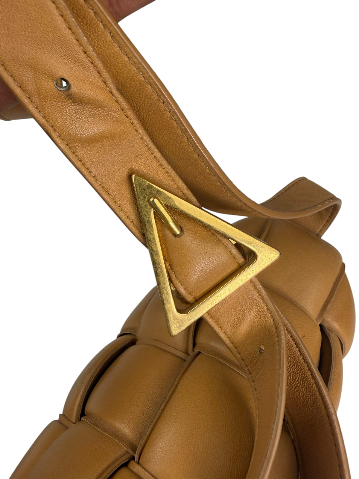 Bottega Veneta Honey Brown Leather Intrecciato Flap Bag