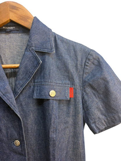 Burberry Blue Denim Short-Sleeve