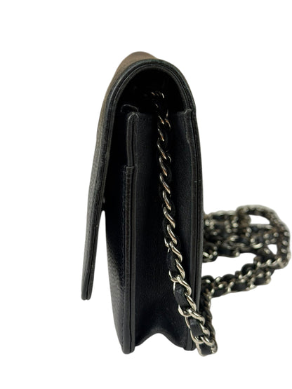 Chanel Black Caviar Flap Wallet On Chain 2013
