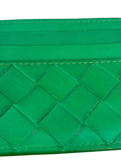Bottega Veneta Green Intrecciato Card Holder