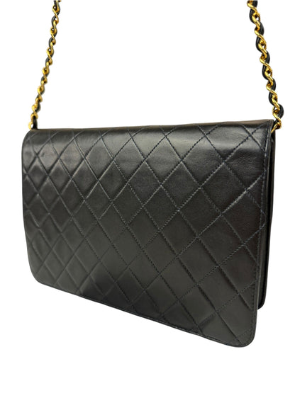 Chanel Balck Quilted Lambskin Square Flap 1991