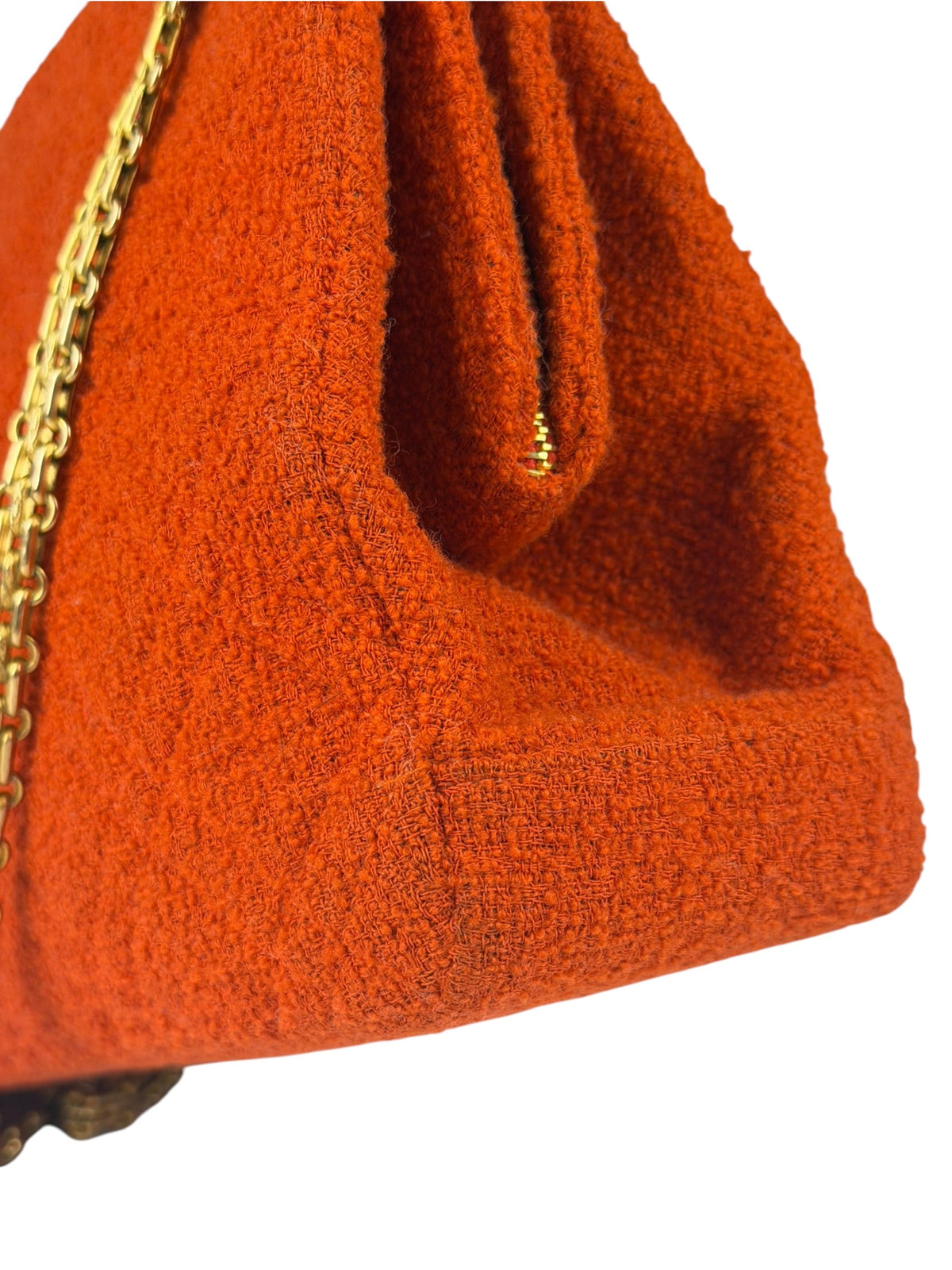 Chanel Vintage Red Quilted Tweed Shoulder Bag 1994