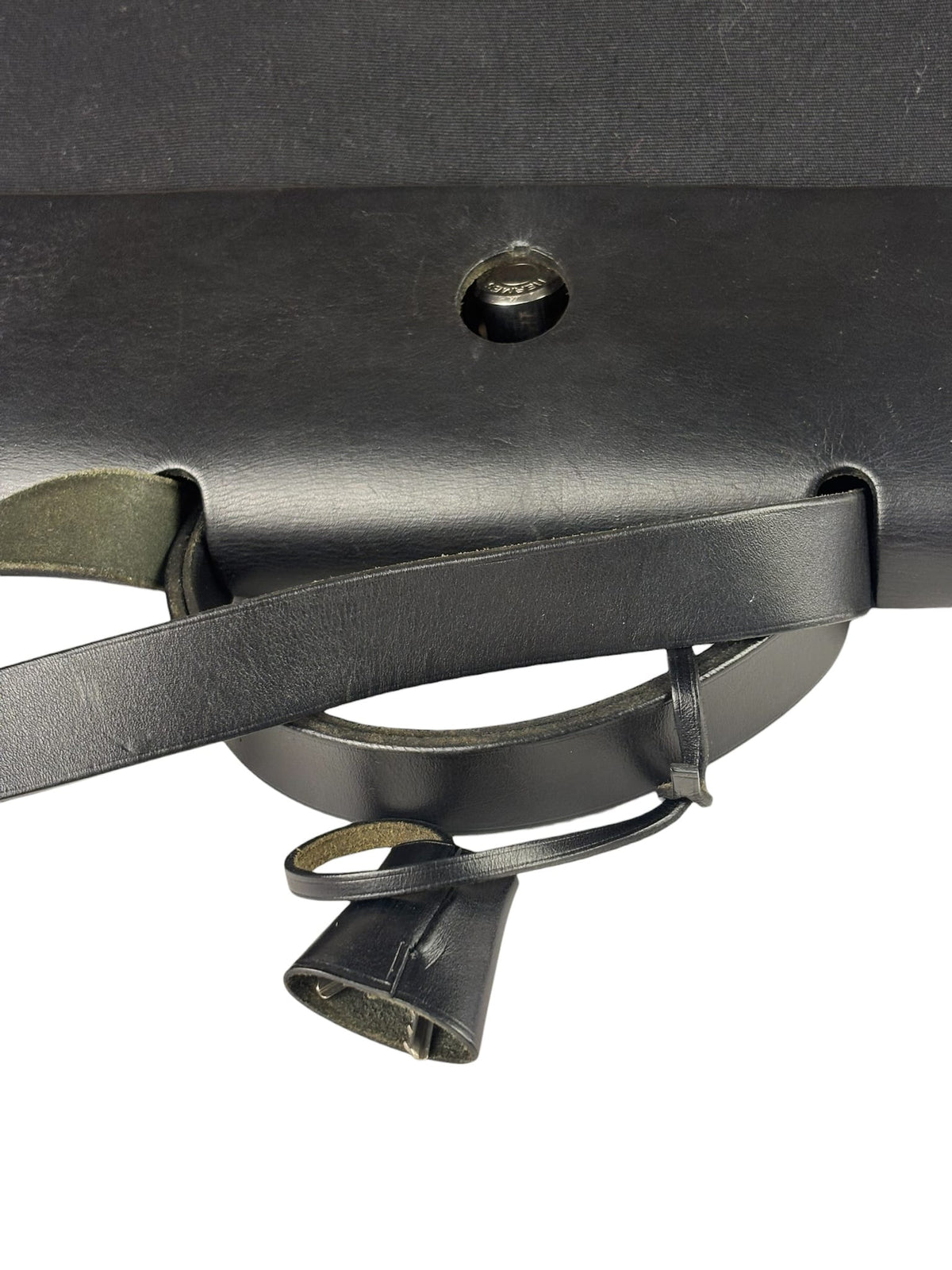 Hermes Black Leather Trim Herbag Two-Way Bag