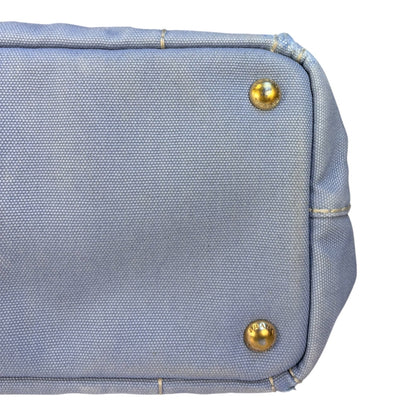 Prada Light Blue Canapa Canvas Two-Way Tote