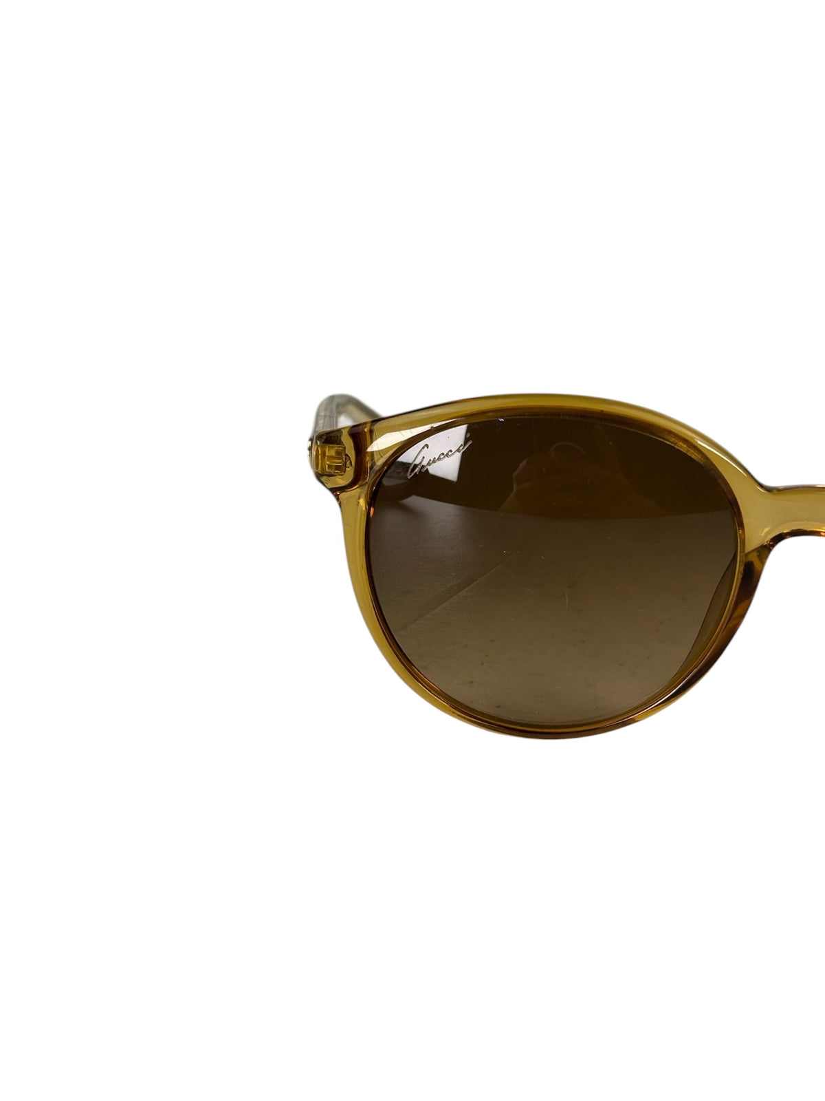 Gucci Brown Translucent GG3697/S Round-To-Oval Sunglasses