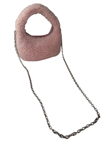 Miu Miu Pink Wool Teddy Two-Way Hobo Bag