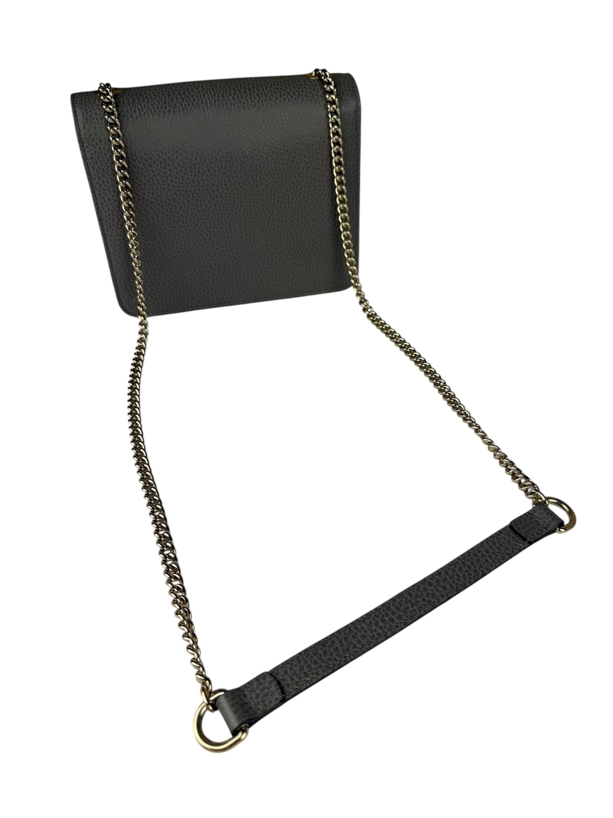 Gucci Grey Calfskin Interlocking Small G Shoulder Bag
