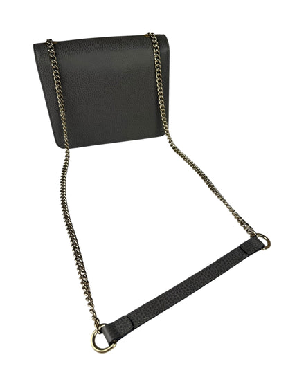 Gucci Grey Calfskin Interlocking Small G Shoulder Bag