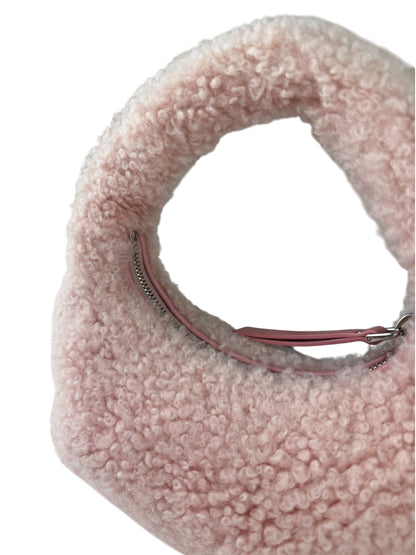 Miu Miu Pink Wool Teddy Two-Way Hobo Bag