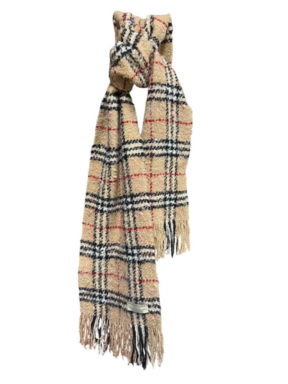 Burberry Check Alpaca Bouclé Wool Scarf