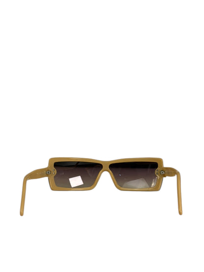 Chanel Beige/Brown Shield Wraparound Reading Sunglasses