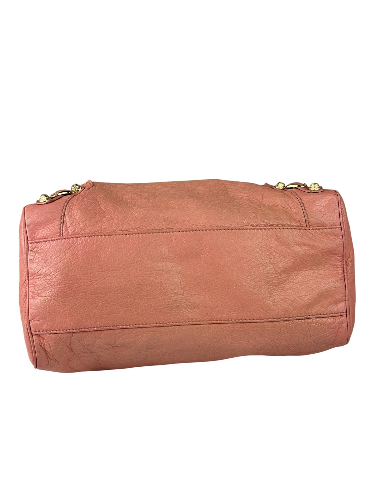 Balenciaga Light Pink Leather Classic Moto City Bag