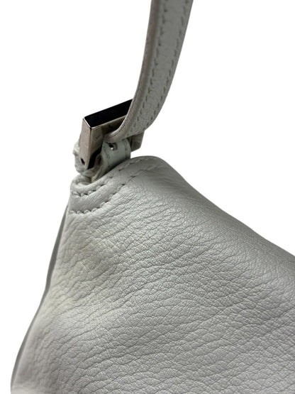 Fendi White Leather Baguette