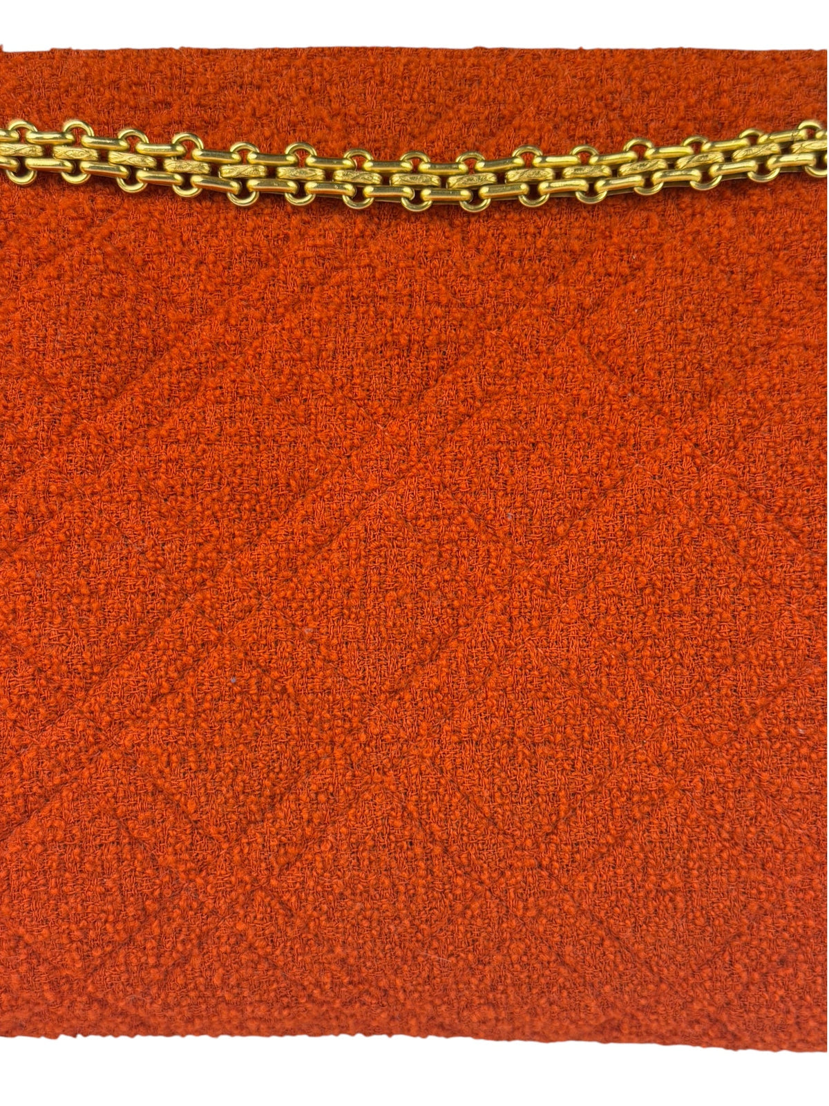 Chanel Vintage Red Quilted Tweed Shoulder Bag 1994