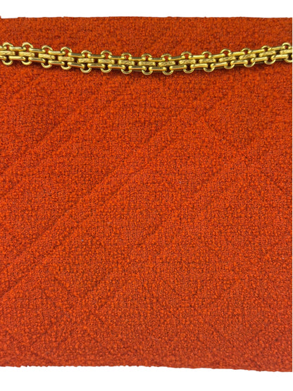 Chanel Vintage Red Quilted Tweed Shoulder Bag 1994