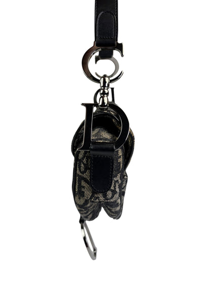 Christian Dior Black Trotter Medium Saddle Shoulder Bag