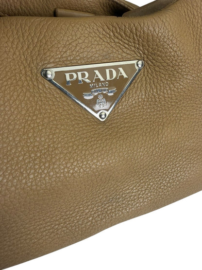 Prada Beige Leather Shoulder Bag