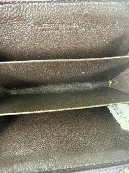 Bottega Veneta Purple Intrecciato Leather Coin/Card Holder