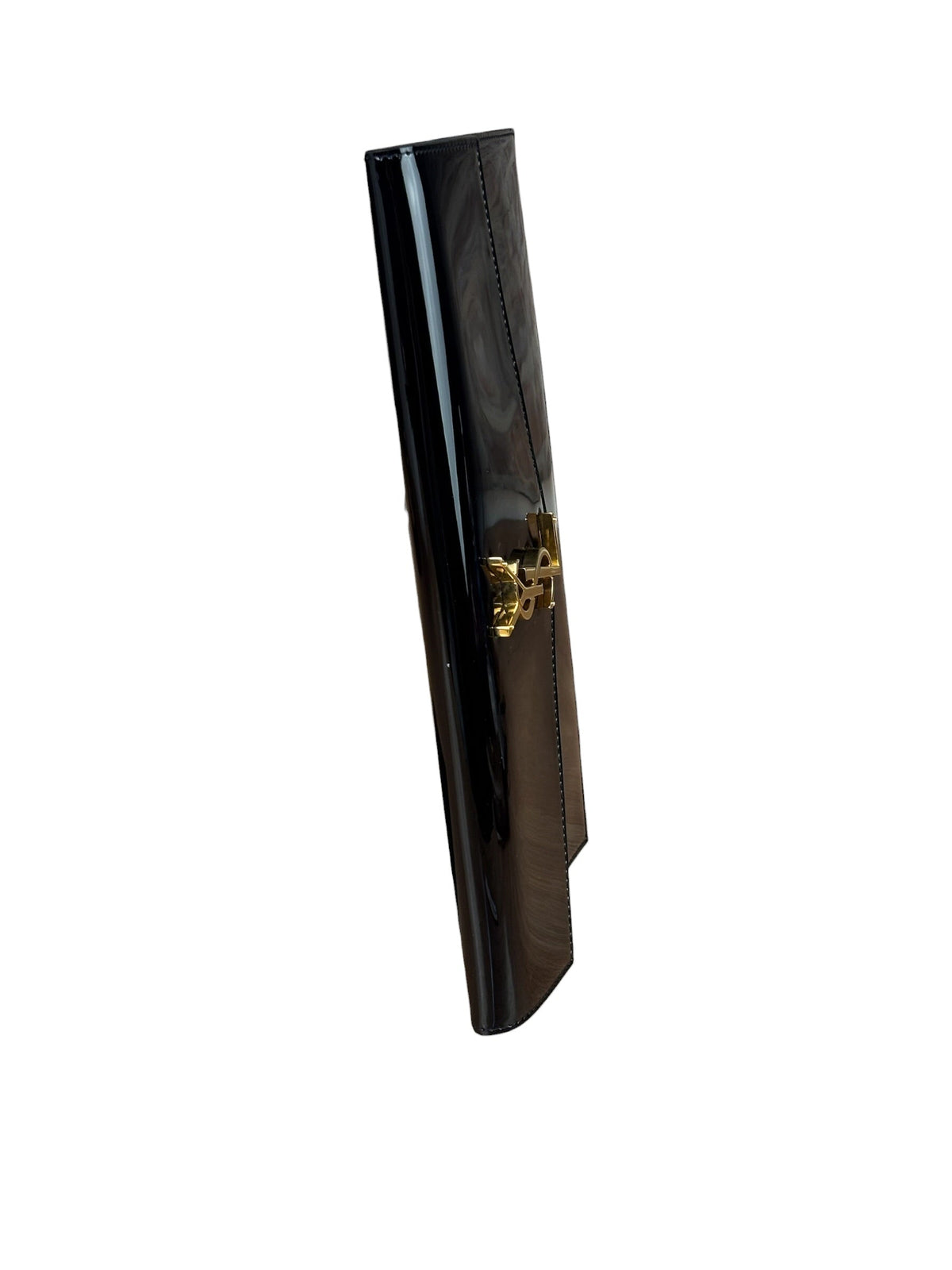 Yves Saint Laurent Black Patent Leather Uptown Pouch