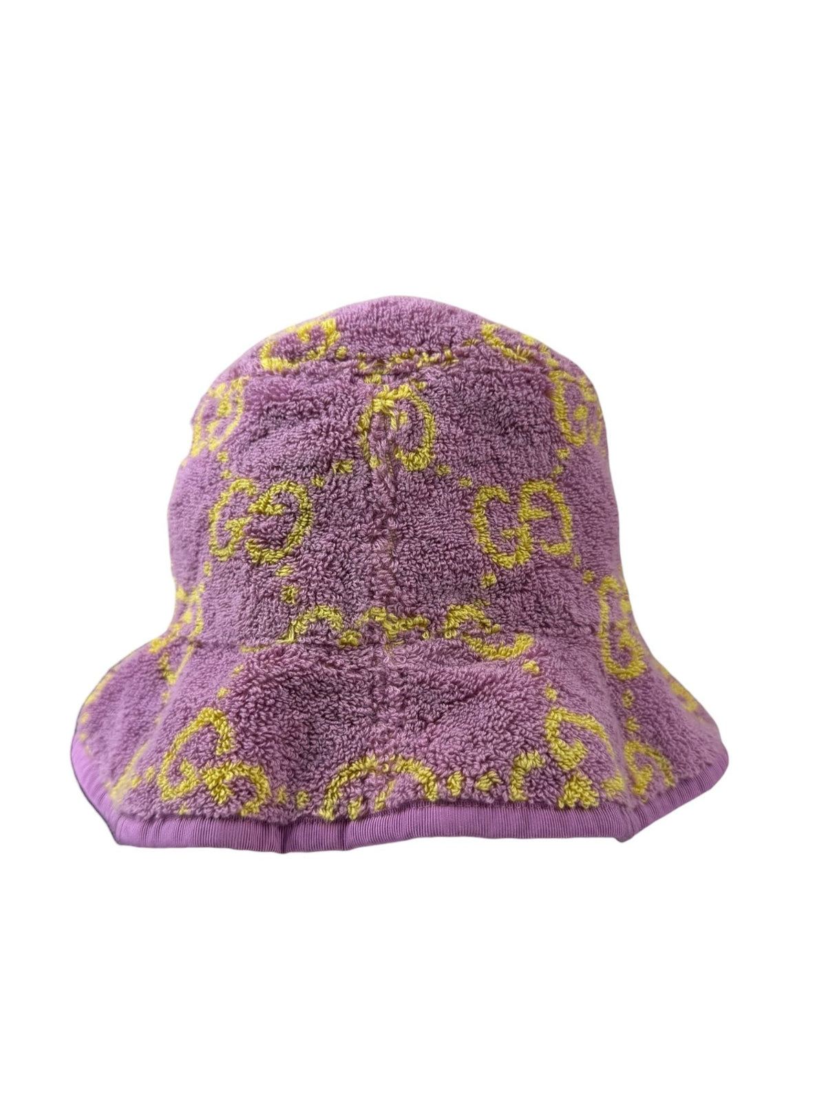 Gucci Pink/Yellow GG  Small Terry Bucket Hat