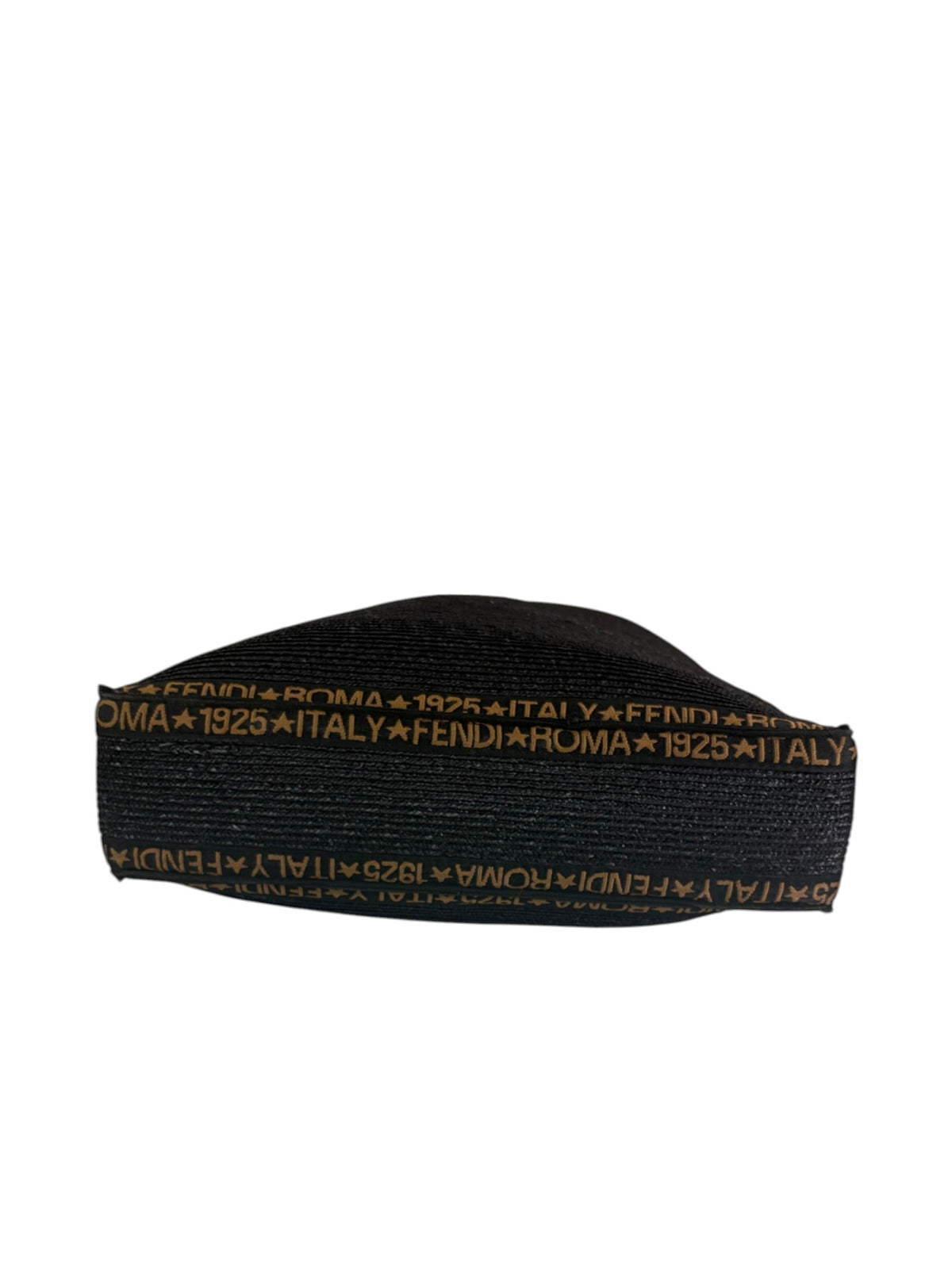 Fendi Black Straw Roma 1925 Tote
