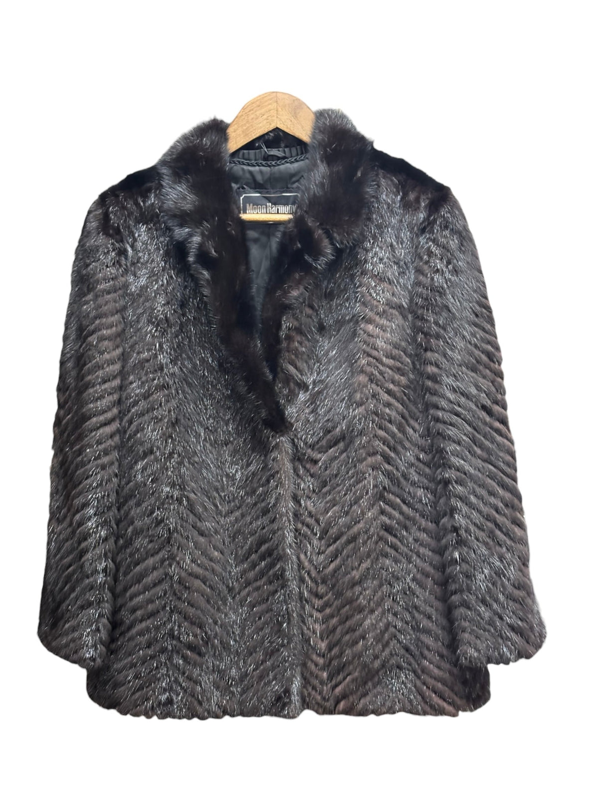 Vintage Moon Harmony Dark Brown Mink Fur Coat