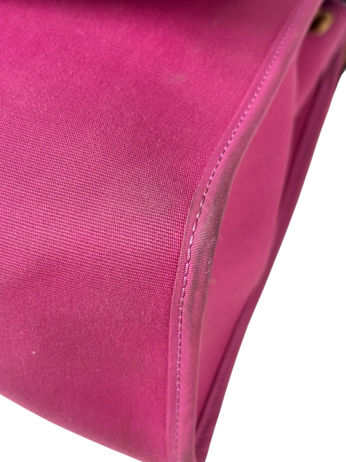Hermes Pink/Brown Leather Trim Herbag Zip 31 Two-Way Bag
