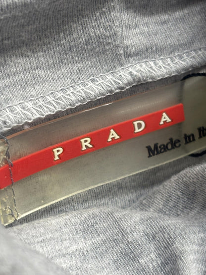 Prada Grey Long Sleeve High Neck Top