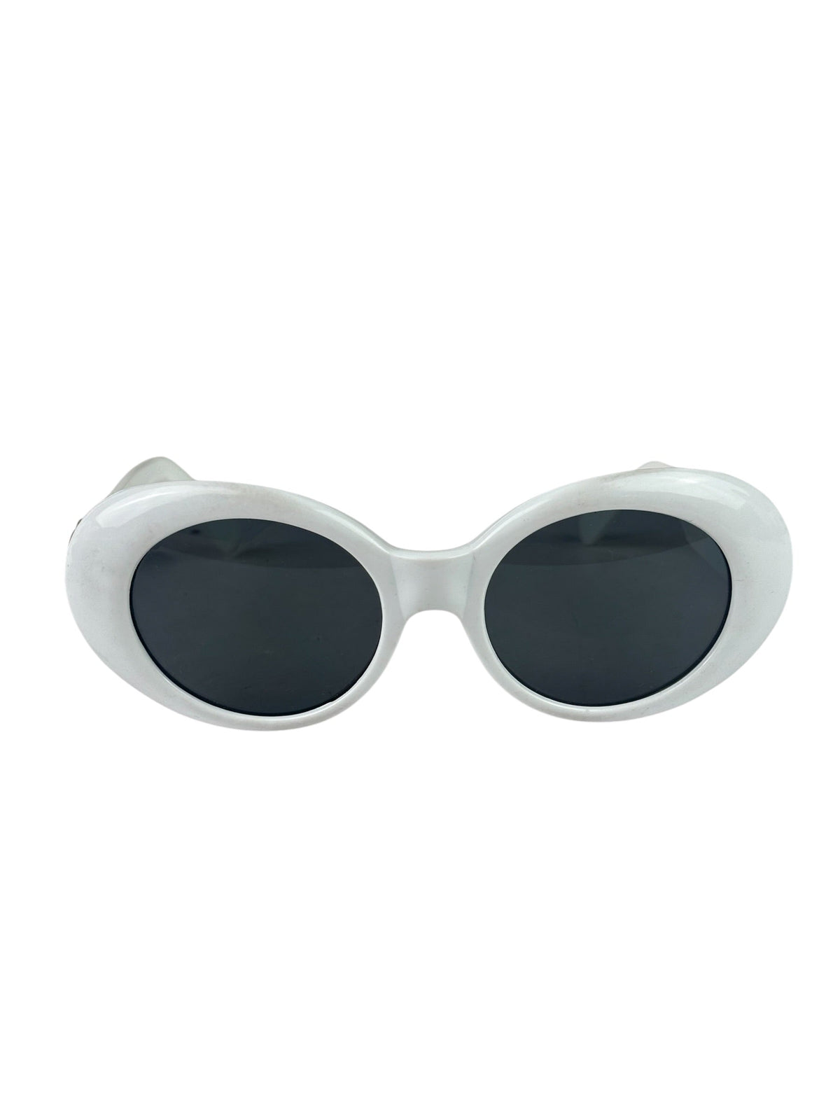 Chanel White Oval Sunglasses
