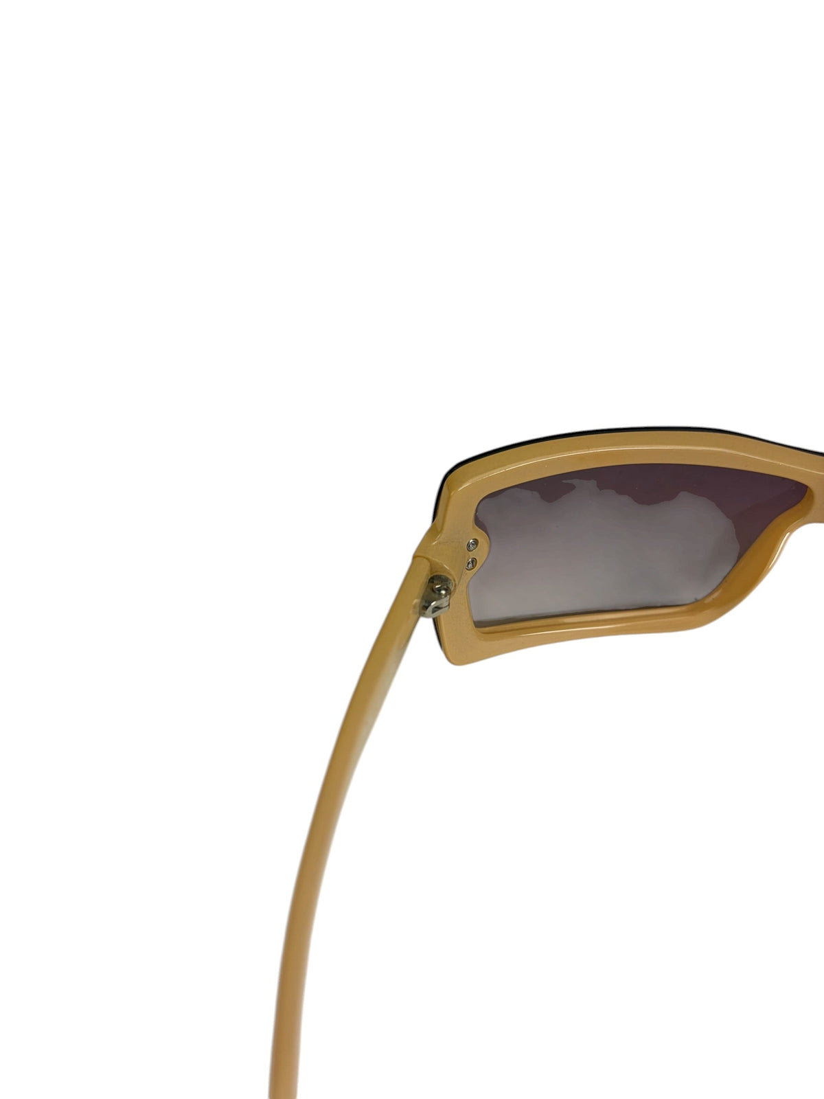 Chanel Beige/Brown Shield Wraparound Reading Sunglasses