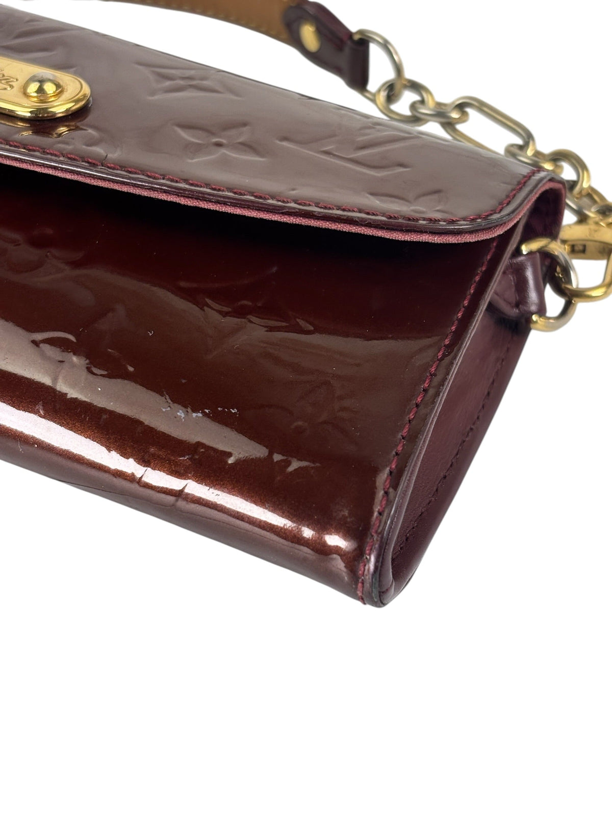 Louis Vuitton Burgundy Monogram Vernis Sunset Boulevard Shoulder Bag