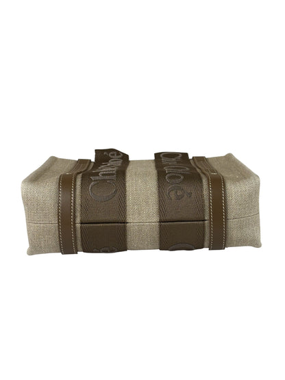 Chloé Small Woody Canvas 2Way Tote Khaki/Green