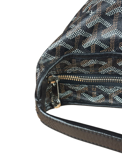 Goyard Brown/Black Leather Boheme Hobo Bag