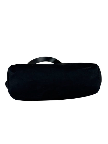 Hermes Black Leather Trim Herbag Two-Way Bag