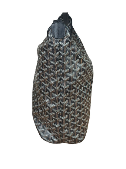Goyard Brown/Black Leather Boheme Hobo Bag