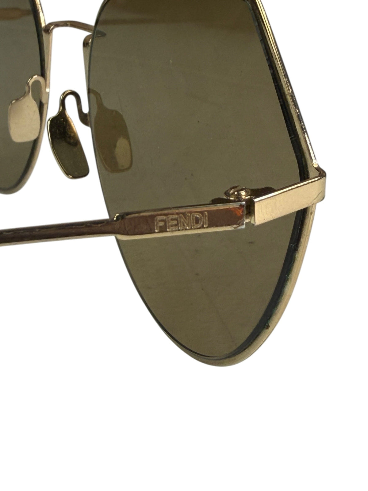 Fendi Gold-Toned Eyeline Aviator Sunglasses FF0494/S
