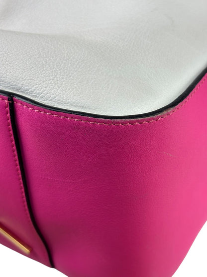 Loewe Pink/White Leather M Hammock Bag