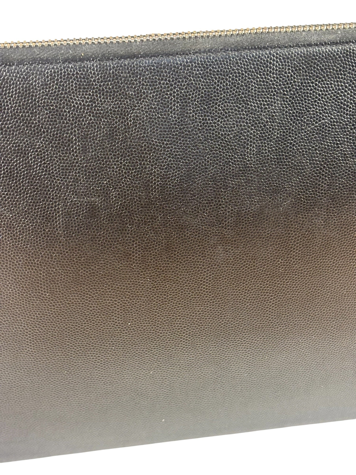 Yves Saint Laurent Black Pebbled Leather Pouch