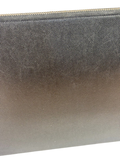 Yves Saint Laurent Black Pebbled Leather Pouch