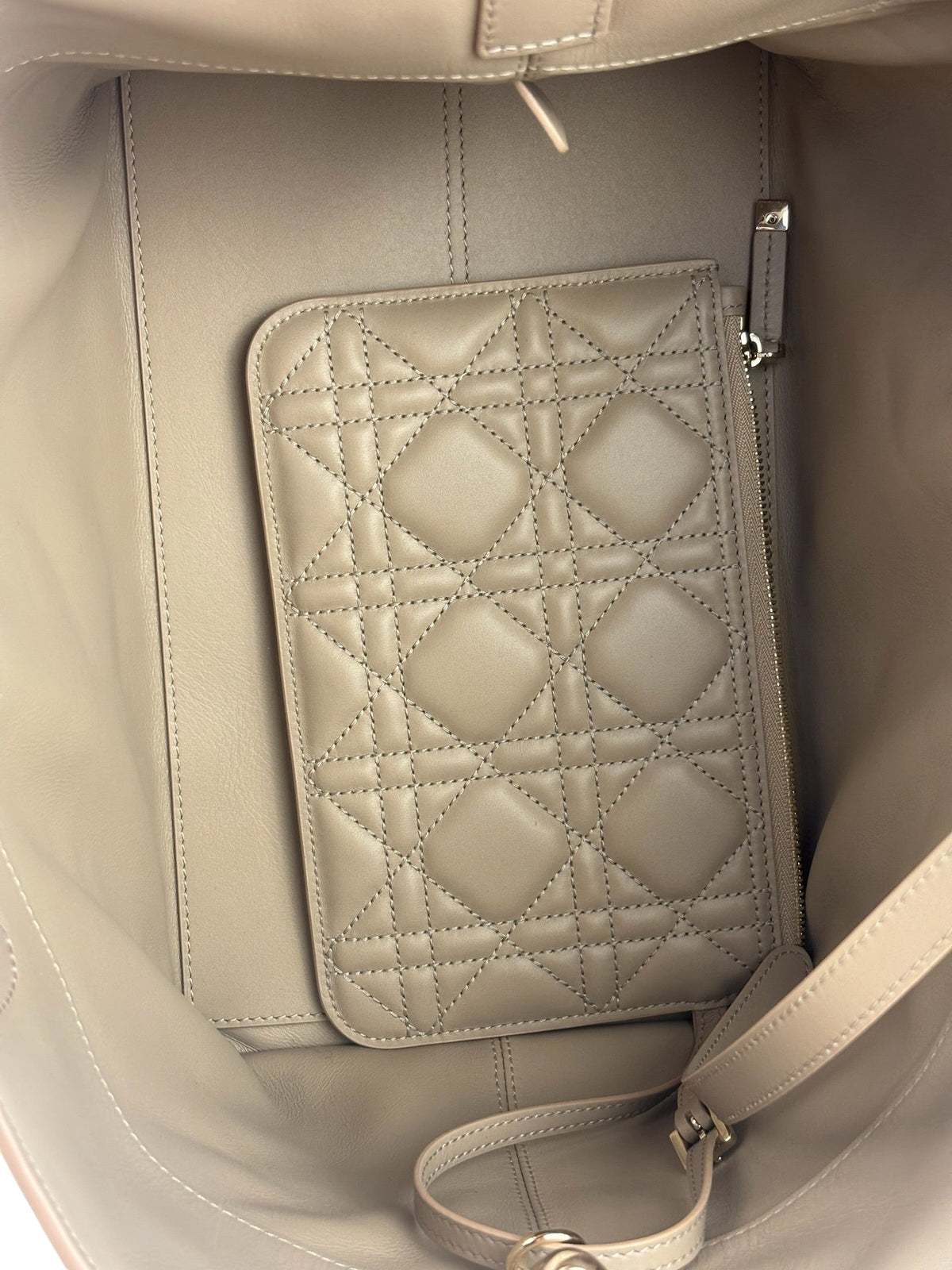 Christian Dior Calfskin Macrocannage Toujours Handbag